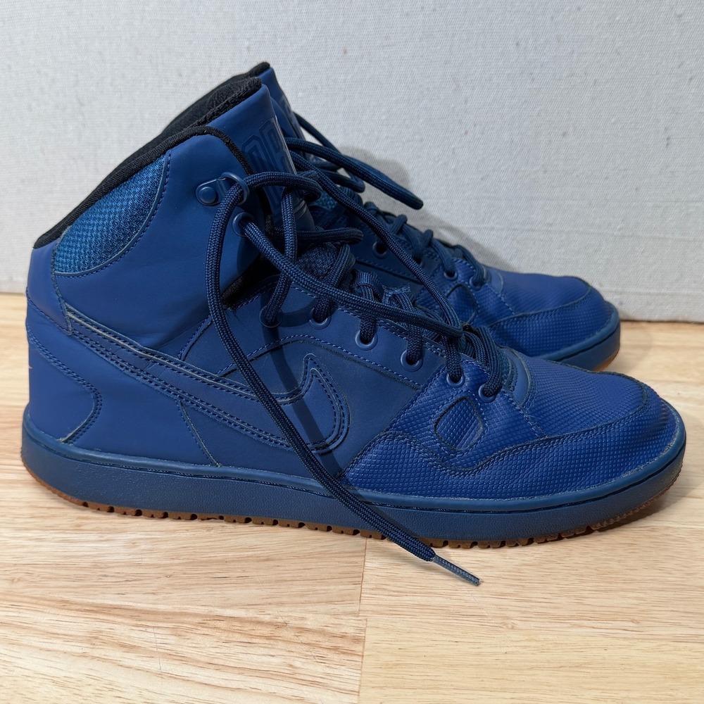Nike Ebernon Mid Winter Navy Gum Sole Mens Size 11 Fleece Lined Sneakers